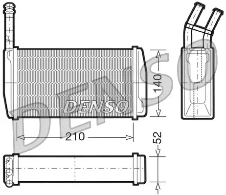 Wärmetauscher, Innenraumheizung DENSO DRR10011