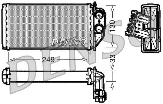 Wärmetauscher, Innenraumheizung DENSO DRR21002 Bild Wärmetauscher, Innenraumheizung DENSO DRR21002