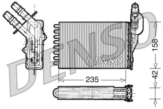 Wärmetauscher, Innenraumheizung DENSO DRR23001 Bild Wärmetauscher, Innenraumheizung DENSO DRR23001