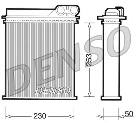 Wärmetauscher, Innenraumheizung DENSO DRR23012 Bild Wärmetauscher, Innenraumheizung DENSO DRR23012