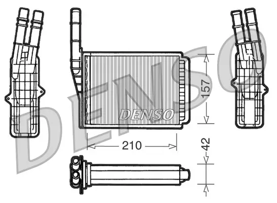 Wärmetauscher, Innenraumheizung DENSO DRR23013 Bild Wärmetauscher, Innenraumheizung DENSO DRR23013