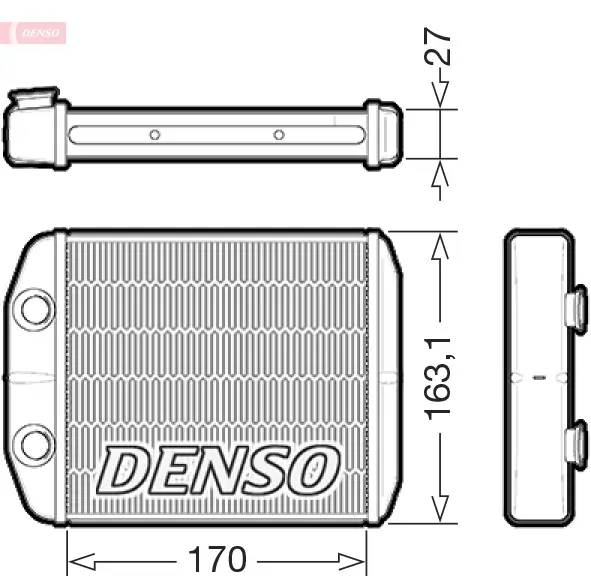 Wärmetauscher, Innenraumheizung DENSO DRR23021