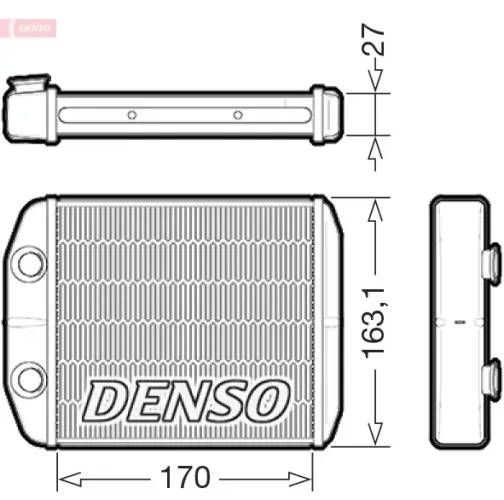 Wärmetauscher, Innenraumheizung DENSO DRR23021 Bild Wärmetauscher, Innenraumheizung DENSO DRR23021