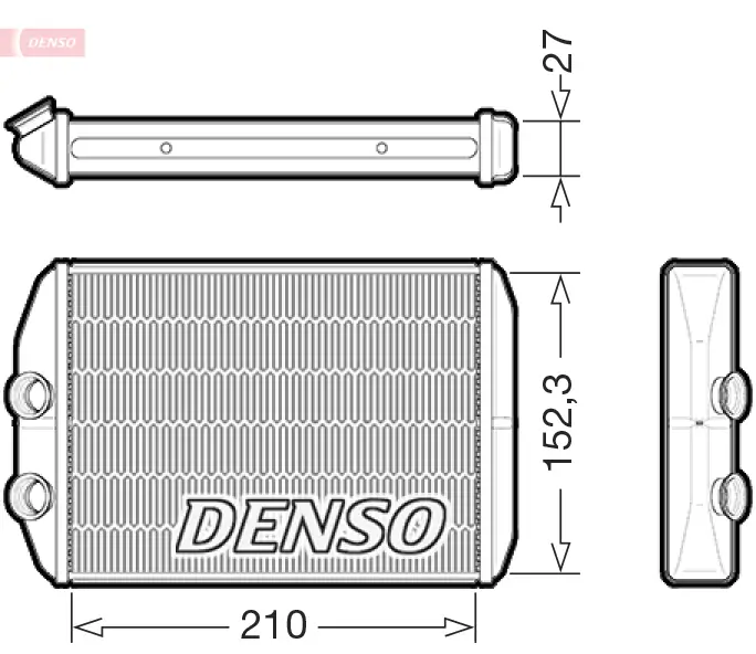 Wärmetauscher, Innenraumheizung DENSO DRR23022