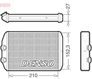 Wärmetauscher, Innenraumheizung DENSO DRR23022