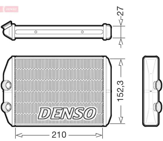 Wärmetauscher, Innenraumheizung DENSO DRR23022 Bild Wärmetauscher, Innenraumheizung DENSO DRR23022