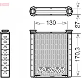 Wärmetauscher, Innenraumheizung DENSO DRR46001