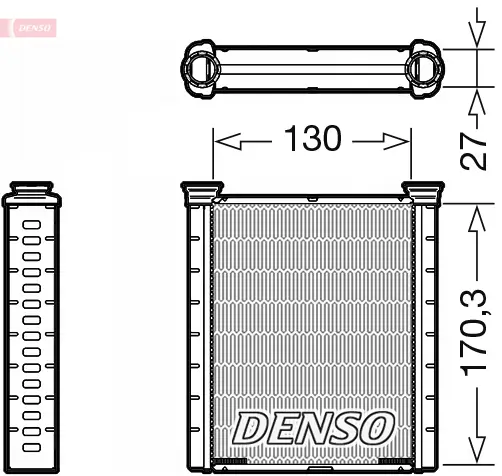 Wärmetauscher, Innenraumheizung DENSO DRR46001 Bild Wärmetauscher, Innenraumheizung DENSO DRR46001