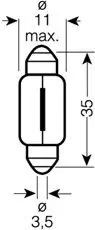 Glühlampe, Kennzeichenleuchte 12 V 5 W C5W ams-OSRAM 6418ULT Bild Glühlampe, Kennzeichenleuchte 12 V 5 W C5W ams-OSRAM 6418ULT