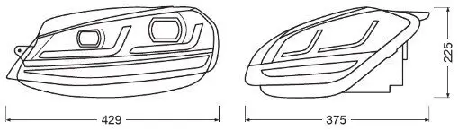 Hauptscheinwerfersatz 12 V ams-OSRAM LEDHL109-GTI LHD Bild Hauptscheinwerfersatz 12 V ams-OSRAM LEDHL109-GTI LHD