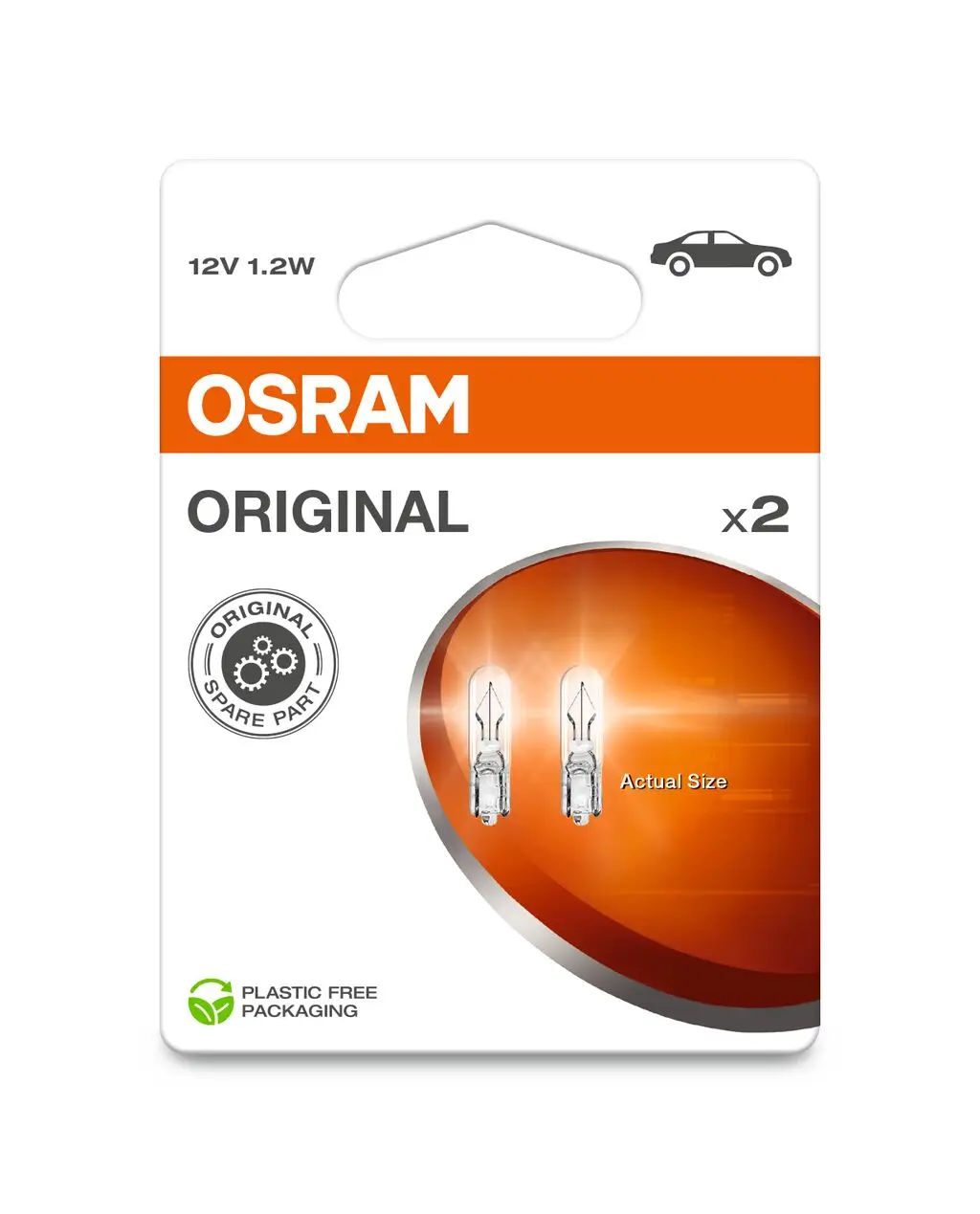 Glühlampe, Innenraumleuchte 12 V 1,2 W W1,2W ams-OSRAM 2721-2BL