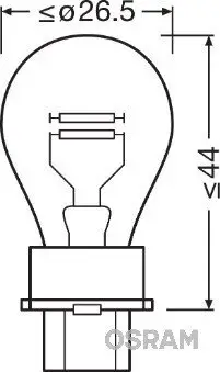 Glühlampe, Blinkleuchte 12 V 27/7 W P27/7W ams-OSRAM 3157 Bild Glühlampe, Blinkleuchte 12 V 27/7 W P27/7W ams-OSRAM 3157