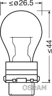 Glühlampe, Blinkleuchte 12 V 27/7 W PY27/7W ams-OSRAM 3757AK Bild Glühlampe, Blinkleuchte 12 V 27/7 W PY27/7W ams-OSRAM 3757AK