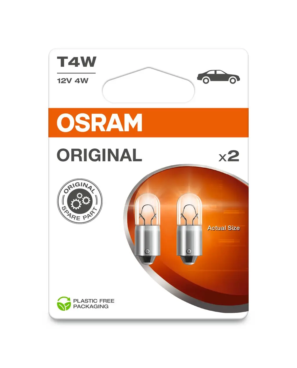 Glühlampe, Blinkleuchte 12 V 4 W T4W ams-OSRAM 3893-2BL