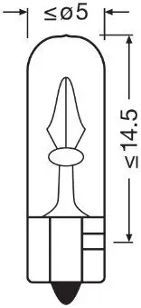 Glühlampe, Innenraumleuchte 12 V 1,2 W W1,2W ams-OSRAM 2721-2BL Bild Glühlampe, Innenraumleuchte 12 V 1,2 W W1,2W ams-OSRAM 2721-2BL