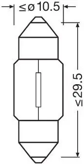 Glühlampe, Innenraumleuchte 12 V 10 W Sockelglühlampe ams-OSRAM 6438