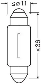 Glühlampe, Kennzeichenleuchte 12 V 5 W C5W ams-OSRAM 6418 Bild Glühlampe, Kennzeichenleuchte 12 V 5 W C5W ams-OSRAM 6418