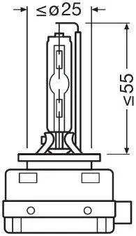 Glühlampe, Fernscheinwerfer 85 V 35 W D1S (Gasentladungslampe) ams-OSRAM 66140CLC Bild Glühlampe, Fernscheinwerfer 85 V 35 W D1S (Gasentladungslampe) ams-OSRAM 66140CLC