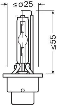 Glühlampe, Fernscheinwerfer 42 V 35 W D4S (Gasentladungslampe) ams-OSRAM 66440XNN-HCB Bild Glühlampe, Fernscheinwerfer 42 V 35 W D4S (Gasentladungslampe) ams-OSRAM 66440XNN-HCB