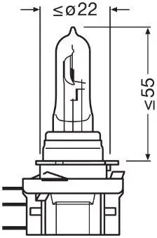 Glühlampe, Fernscheinwerfer 12 V 55/15 W H15 ams-OSRAM 64176 Bild Glühlampe, Fernscheinwerfer 12 V 55/15 W H15 ams-OSRAM 64176