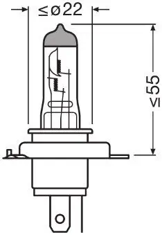 Glühlampe, Fernscheinwerfer 12 V 60/55 W H4 ams-OSRAM 64193NB200 Bild Glühlampe, Fernscheinwerfer 12 V 60/55 W H4 ams-OSRAM 64193NB200