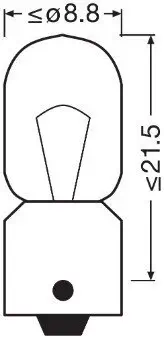 Glühlampe, Blinkleuchte 12 V 4 W T4W ams-OSRAM 3893-02B Bild Glühlampe, Blinkleuchte 12 V 4 W T4W ams-OSRAM 3893-02B