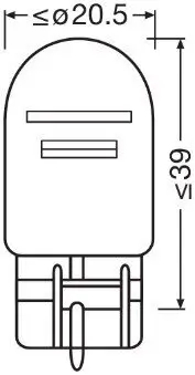 Glühlampe, Blinkleuchte 12 V 21/5 W W21/5W ams-OSRAM 7515-02B Bild Glühlampe, Blinkleuchte 12 V 21/5 W W21/5W ams-OSRAM 7515-02B