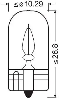 Glühlampe, Blinkleuchte 12 V 3 W W3W ams-OSRAM 2821-02B Bild Glühlampe, Blinkleuchte 12 V 3 W W3W ams-OSRAM 2821-02B