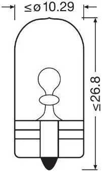 Glühlampe, Blinkleuchte 12 V 5 W W5W ams-OSRAM 2825CBN Bild Glühlampe, Blinkleuchte 12 V 5 W W5W ams-OSRAM 2825CBN