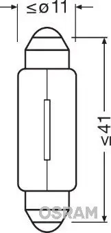 Glühlampe, Innenraumleuchte 12 V 5 W Sockelglühlampe ams-OSRAM 6413 Bild Glühlampe, Innenraumleuchte 12 V 5 W Sockelglühlampe ams-OSRAM 6413