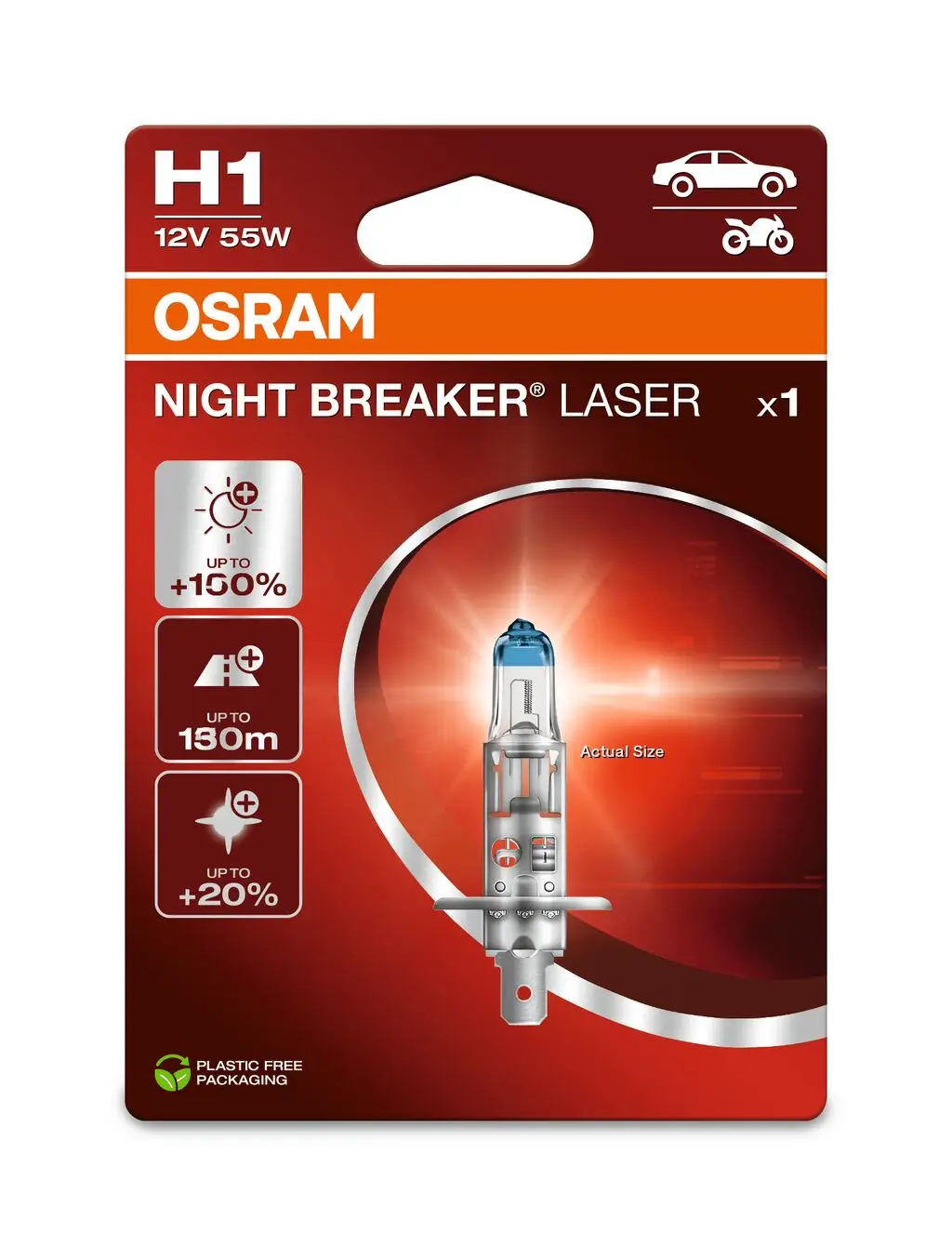 Glühlampe, Fernscheinwerfer 12 V 55 W H1 ams-OSRAM 64150NL-1BL