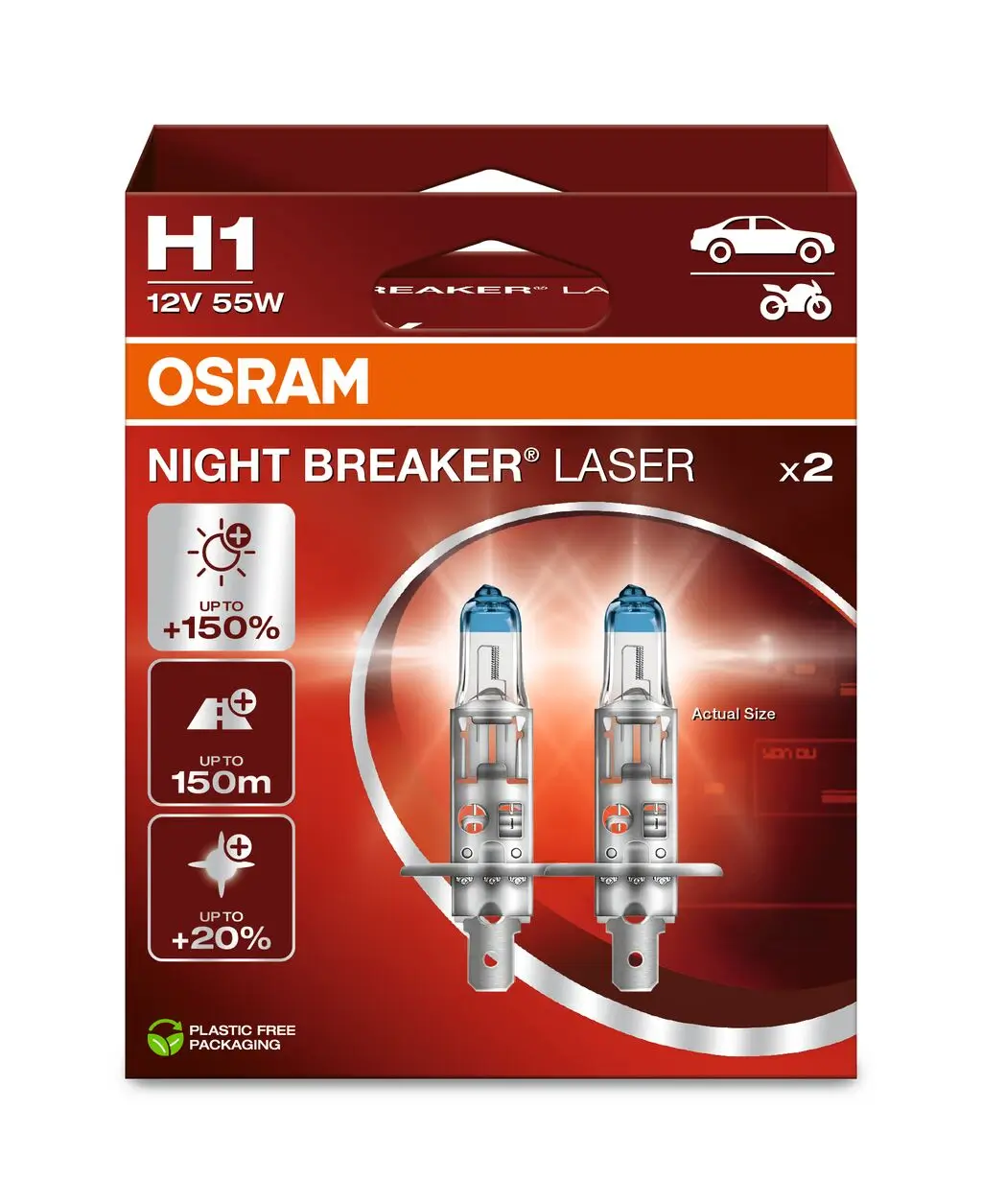 Glühlampe, Fernscheinwerfer 12 V 55 W H1 ams-OSRAM 64150NL-2HB