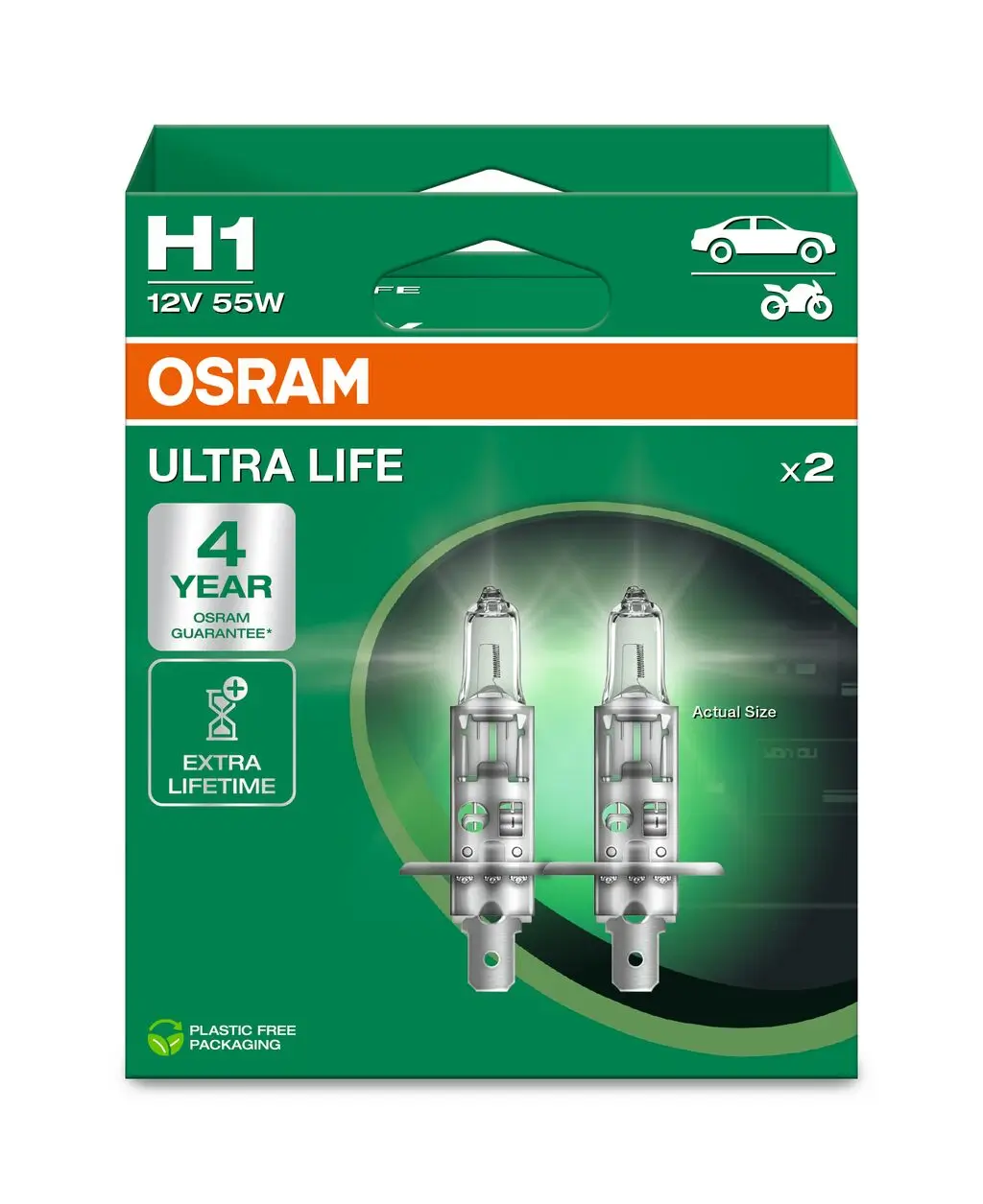 Glühlampe, Fernscheinwerfer 12 V 55 W H1 ams-OSRAM 64150ULT-2HB