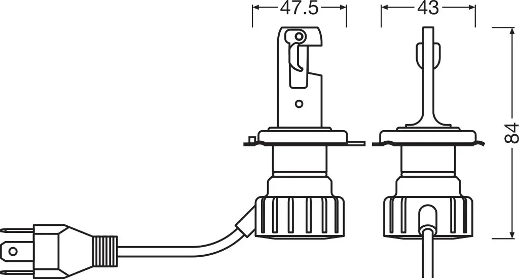 Glühlampe, Fernscheinwerfer 12 V 23/27 W Umrüstung H4 auf LED ams-OSRAM 64193DWNBSM Bild Glühlampe, Fernscheinwerfer 12 V 23/27 W Umrüstung H4 auf LED ams-OSRAM 64193DWNBSM