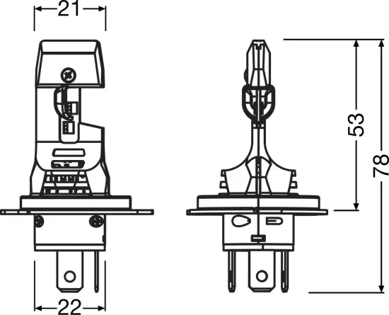 Glühlampe, Fernscheinwerfer 12 V 19/20 W Umrüstung H4 auf LED ams-OSRAM 64193DWNBSP-2HB Bild Glühlampe, Fernscheinwerfer 12 V 19/20 W Umrüstung H4 auf LED ams-OSRAM 64193DWNBSP-2HB