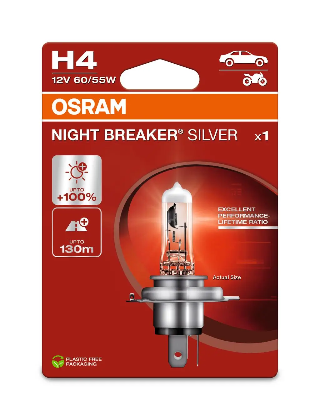 Glühlampe, Fernscheinwerfer 12 V 60/55 W H4 ams-OSRAM 64193NBS-1BL