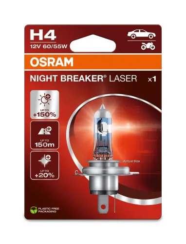 Glühlampe, Fernscheinwerfer 12 V 60/55 W H4 ams-OSRAM 64193NL-1BL Bild Glühlampe, Fernscheinwerfer 12 V 60/55 W H4 ams-OSRAM 64193NL-1BL