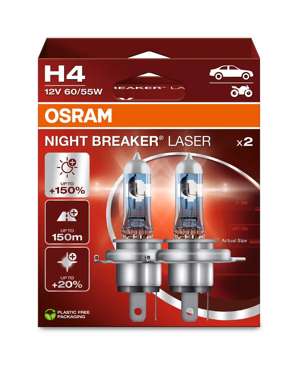 Glühlampe, Fernscheinwerfer 12 V 60/55 W H4 ams-OSRAM 64193NL-2HB