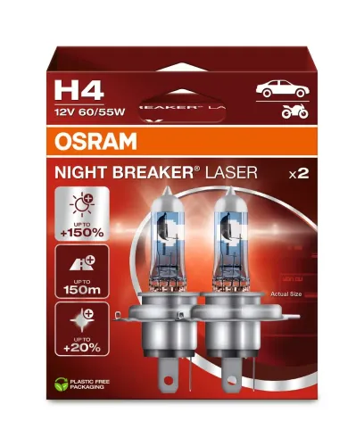 Glühlampe, Fernscheinwerfer 12 V 60/55 W H4 ams-OSRAM 64193NL-2HB Bild Glühlampe, Fernscheinwerfer 12 V 60/55 W H4 ams-OSRAM 64193NL-2HB