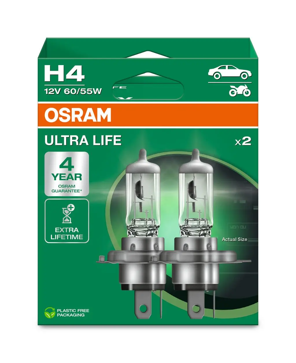Glühlampe, Fernscheinwerfer 12 V 60/55 W H4 ams-OSRAM 64193ULT-2HB