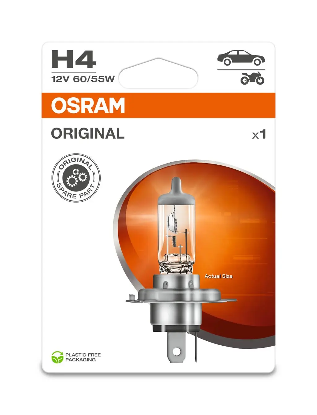 Glühlampe, Fernscheinwerfer 12 V 60/55 W H4 ams-OSRAM 64193-1BL