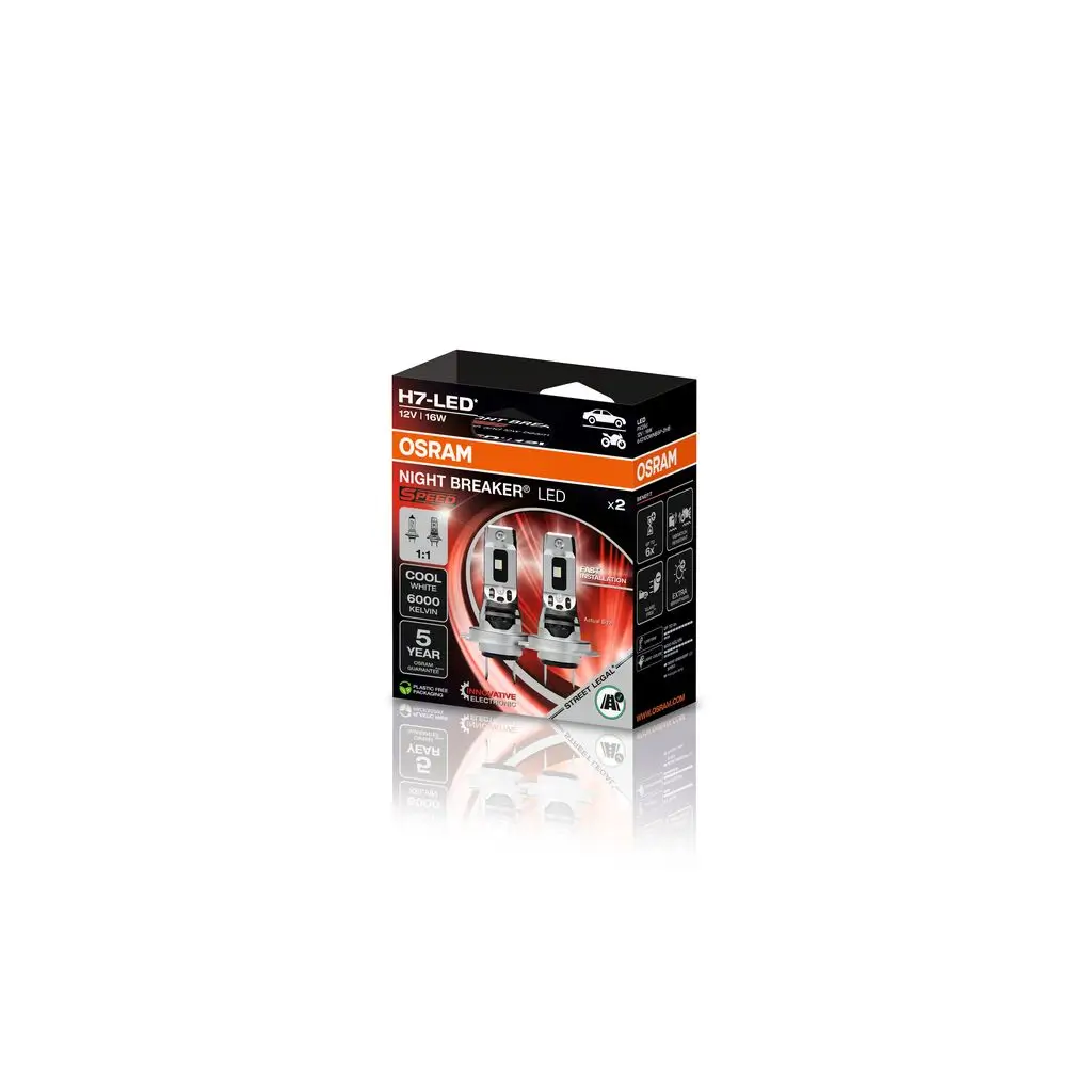 Glühlampe, Fernscheinwerfer 12 V 16 W Umrüstung H7 auf LED ams-OSRAM 64210DWNBSP-2HB