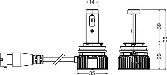 Glühlampe, Fernscheinwerfer 12 V 14 W LED ams-OSRAM 64211DWNBSM-ECE-2HB Bild Glühlampe, Fernscheinwerfer 12 V 14 W LED ams-OSRAM 64211DWNBSM-ECE-2HB