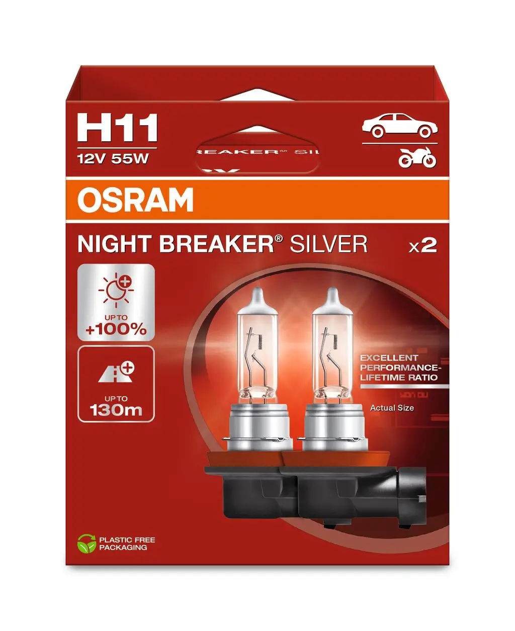 Glühlampe, Fernscheinwerfer 12 V 55 W H11 ams-OSRAM 64211NBS-2HB