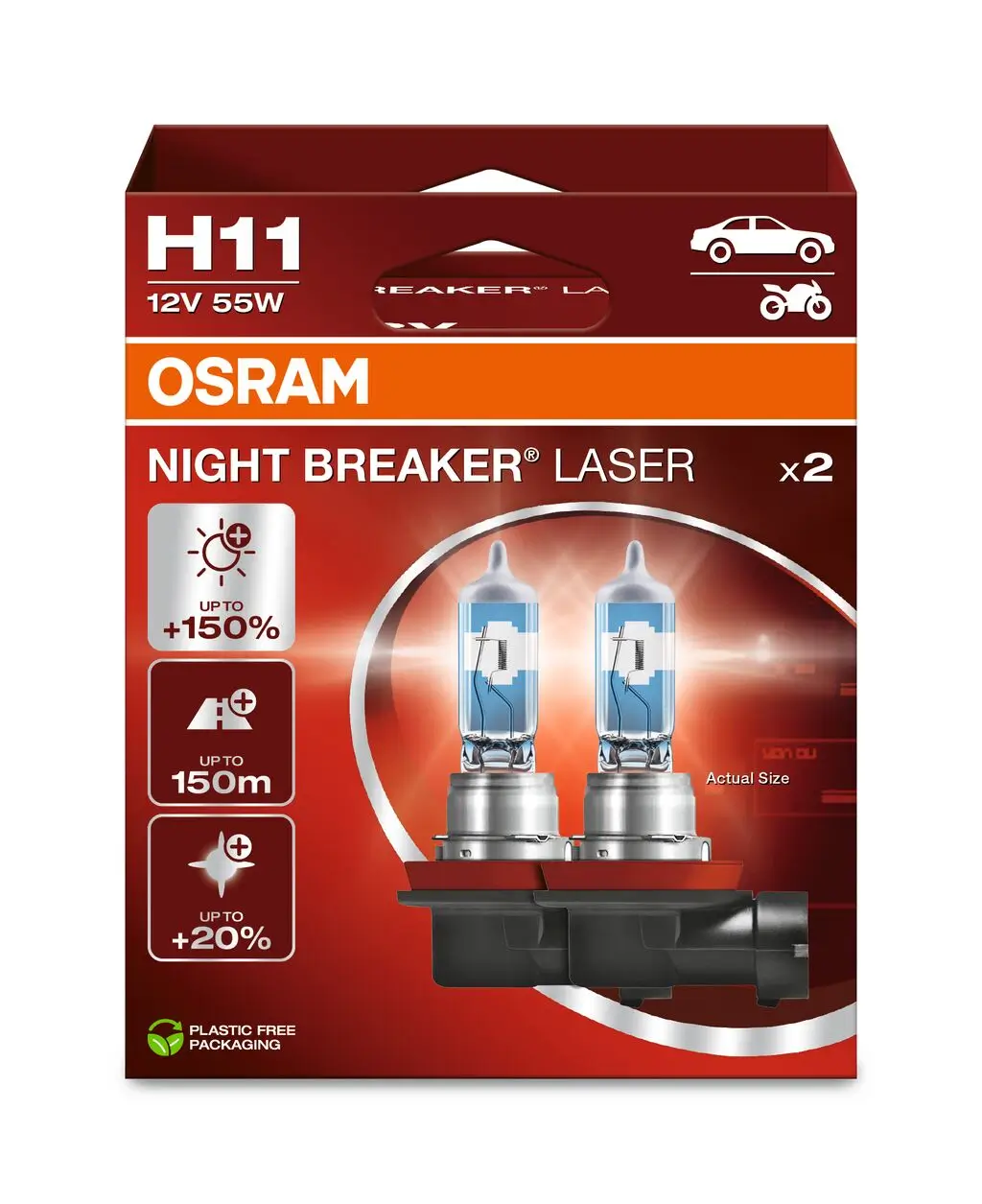 Glühlampe, Fernscheinwerfer 12 V 55 W H11 ams-OSRAM 64211NL-2HB