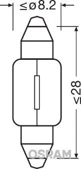 Glühlampe, Innenraumleuchte 12 V 3 W Sockelglühlampe ams-OSRAM 6428 Bild Glühlampe, Innenraumleuchte 12 V 3 W Sockelglühlampe ams-OSRAM 6428