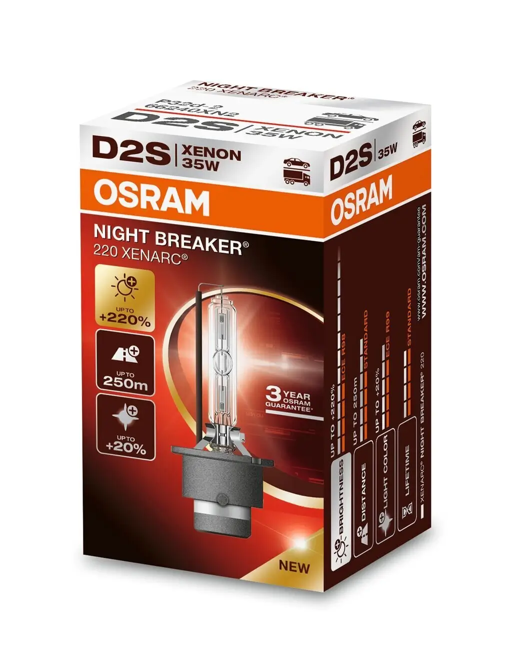 Glühlampe, Fernscheinwerfer 85 V 35 W D2S (Gasentladungslampe) ams-OSRAM 66240XN2