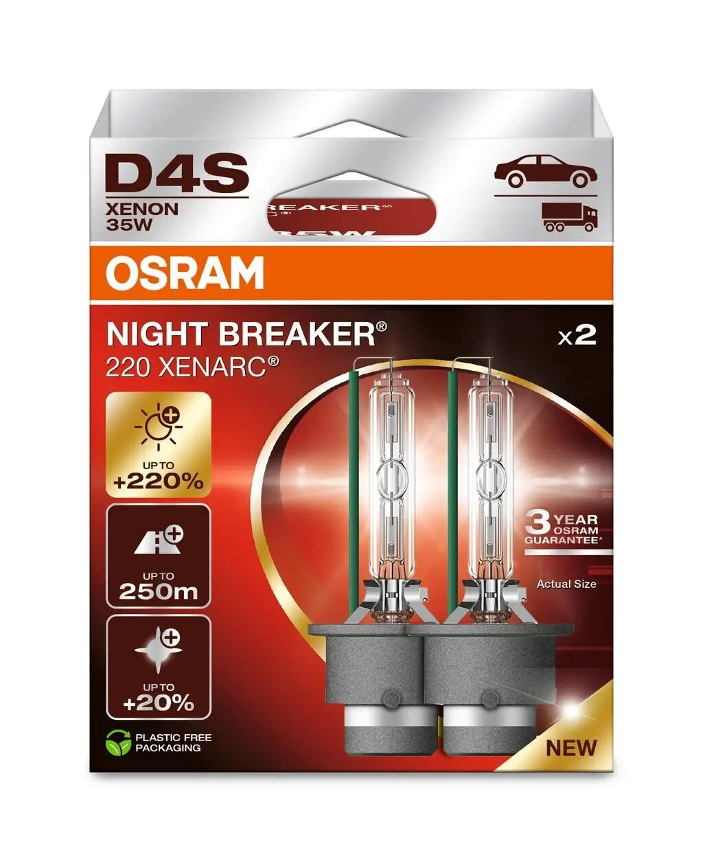 Glühlampe, Fernscheinwerfer 42 V 35 W D4S (Gasentladungslampe) ams-OSRAM 66440XN2-2HB
