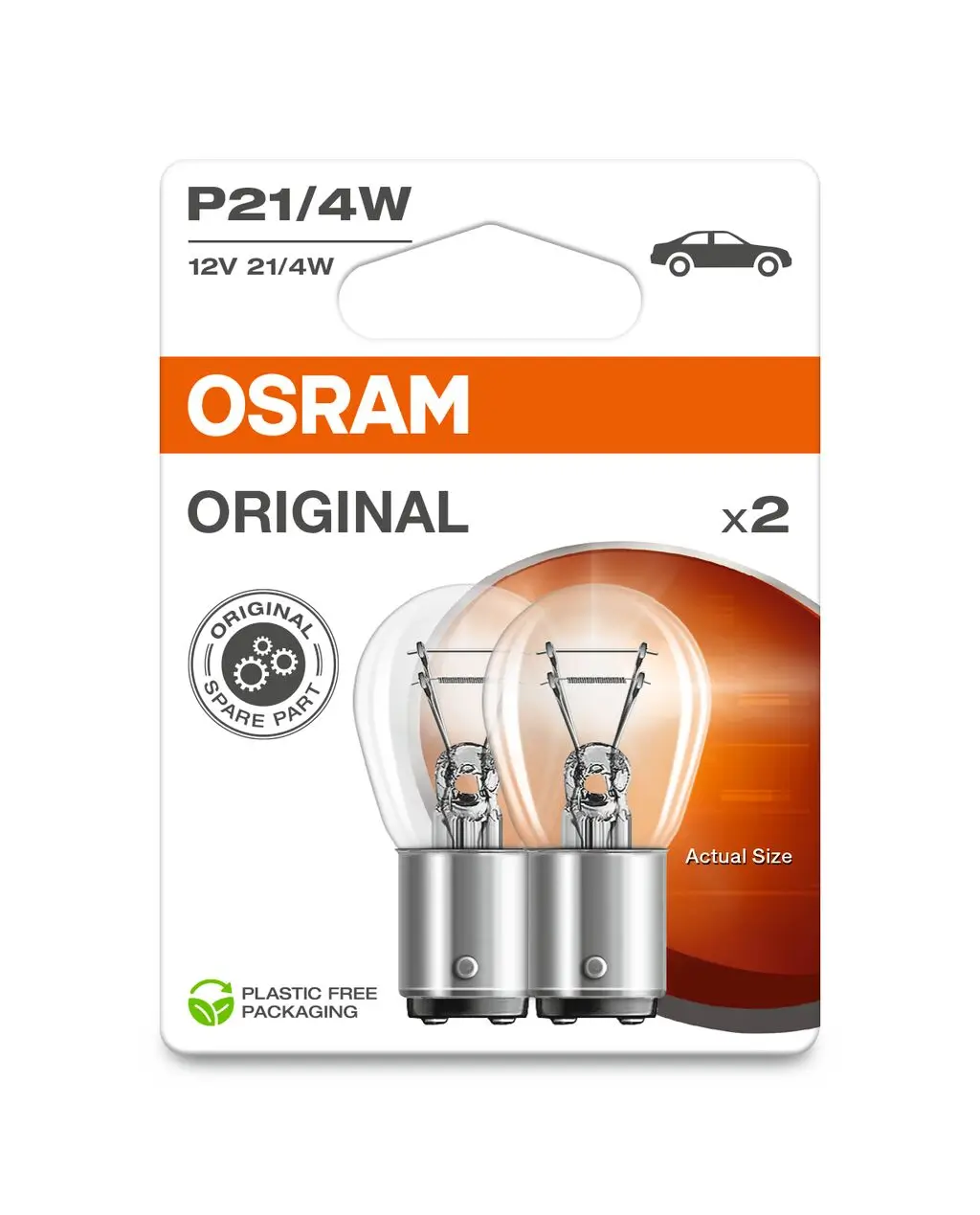 Glühlampe, Brems-/Schlusslicht 12 V 21/4 W P21/4W ams-OSRAM 7225-2BL