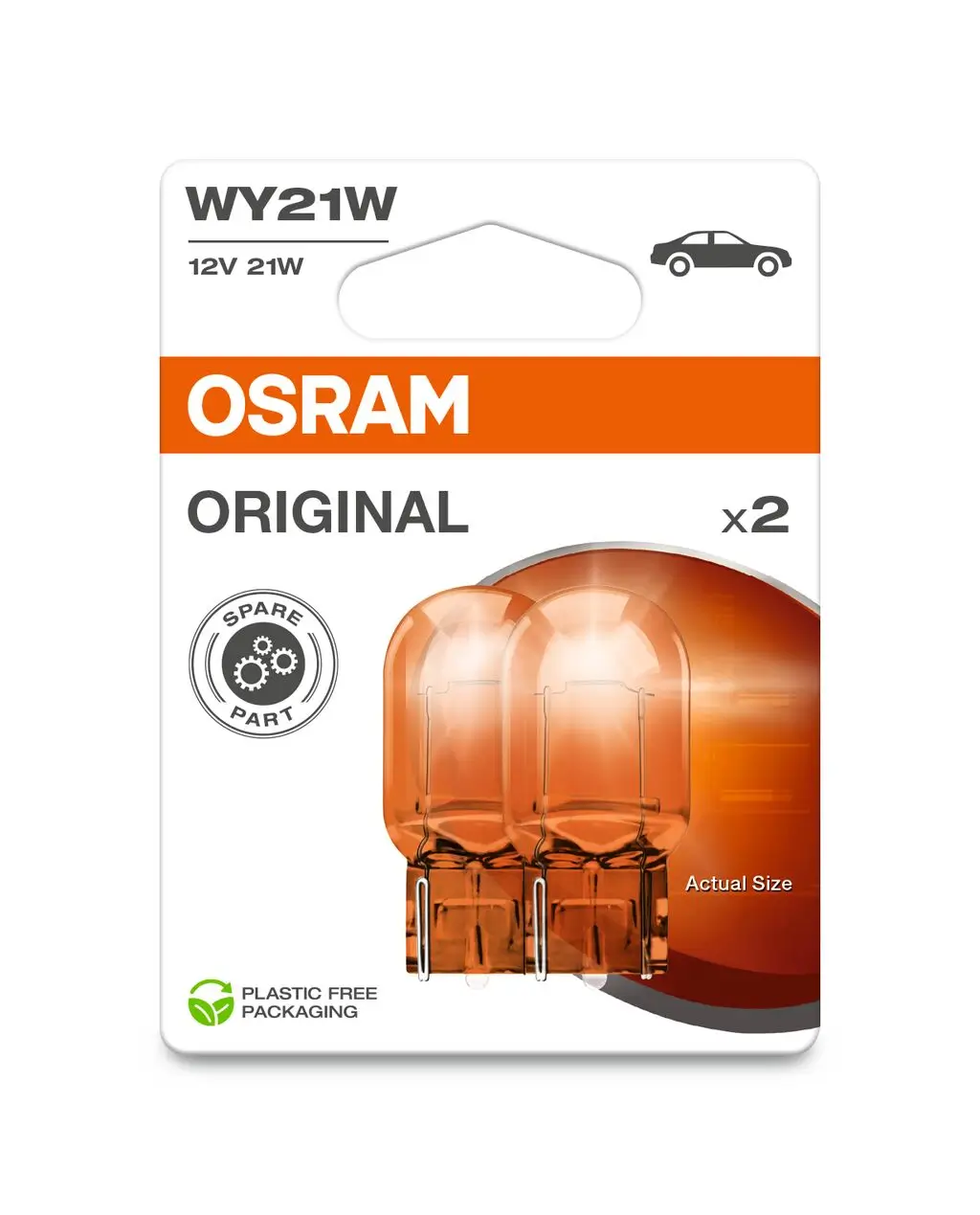 Glühlampe, Blinkleuchte 12 V 21 W WY21W ams-OSRAM 7504-2BL